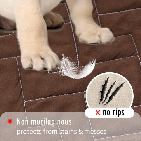 fuguitex Waterproof Dog Bed Cover - Couch Cover for Pet, Anti-Slip Cat Mat, Furniture Protector, Blanket for Sofa Chair