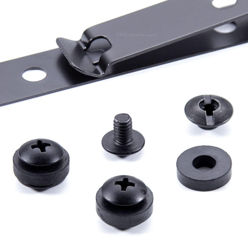 HolsterSmith Universal Metal Belt Clip for Holster Making, Model 5, Tactical Black, 2 Pack