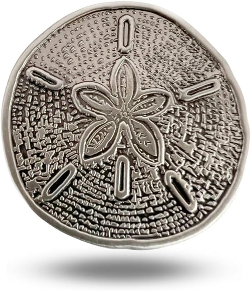 Sand Dollar Unique Magnetic Metal Golf Ball Marker with Hat Clip, Accessory for Men and Women