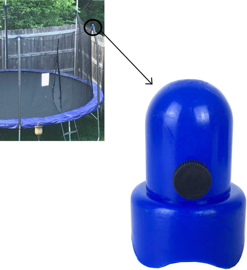 Large Trampoline Pole Caps with Screw-in Bolts - 6 Piece Blue Toppers for 1.5 Inch Diameter Poles