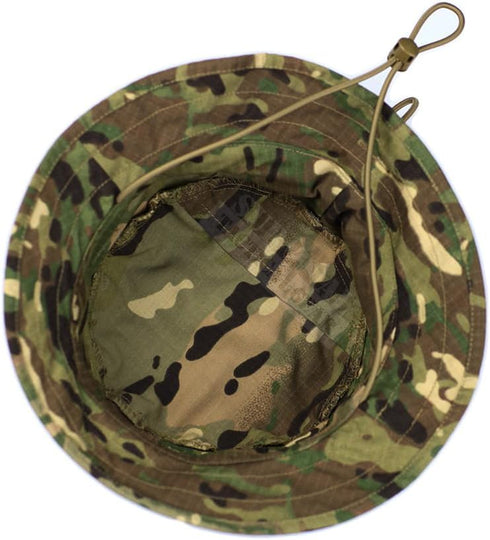 ZAPT Military Camo Boonie Hat - Adjustable Bucket Cap for Hunter, Sniper, Ghillie, Jungle, and Bush Use