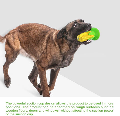 Carllg Puppy Teething Chew Toys, Corn Stick Tough Dog Chew Toys for Training and Teeth Cleaning, Squeaky Toothbrush