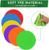ZIECE 60 Pcs Poly Spot Markers Non-Slip Rubber Floor Dots for Gym, Flat Cones Agility Markers Poly Dots for Gym Floor