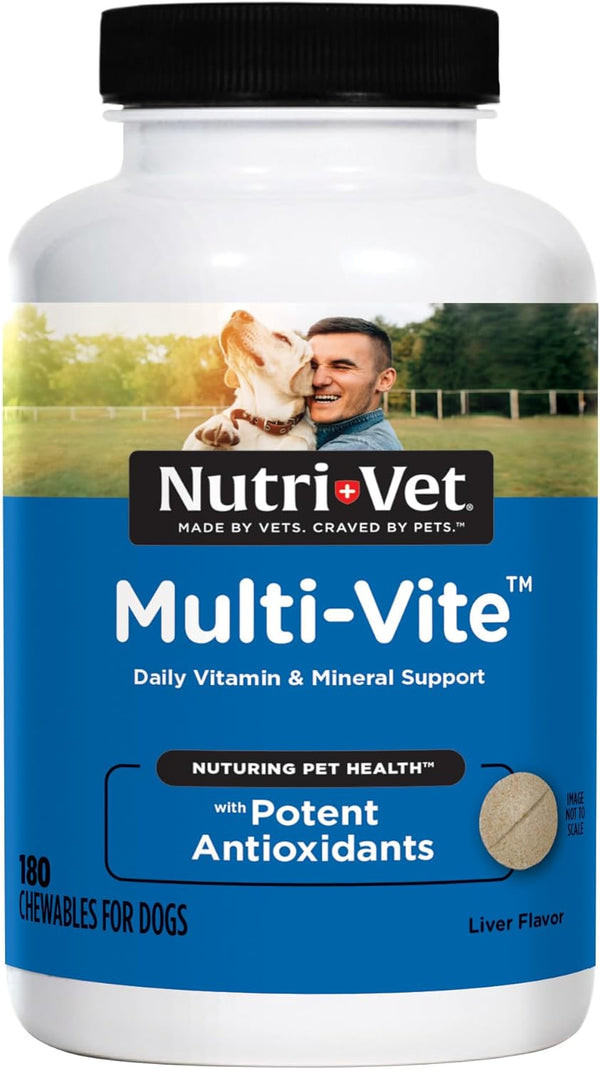 Nutri-Vet Multi-Vite Chewables for Adult Dogs, Daily Multivitamin & Mineral Supplement for