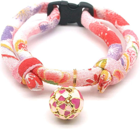 PetSoKoo Four-Leaf Clover Cat Collar with Bell, Breakaway Buckle, Cute Kitten Collar for Girl Boy Cat
