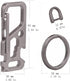 ResafeLy Keyring,Backpack Titanium Carabiner Clip for Keys,Multifunctional EDC Keychain with Accessory