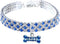 Pet Collar with Diamonds, Adjustable Crystal Diamond Elastic Bone Pendant for Small Dogs and Cats