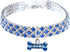 Pet Collar with Diamonds, Adjustable Crystal Diamond Elastic Bone Pendant for Small Dogs and Cats