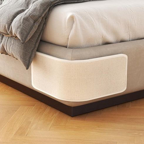 Cat Scratching Mat, Sisal Furniture Protector, Easy to Install Cat Scratching Pad for Couch Cover Guard (White)