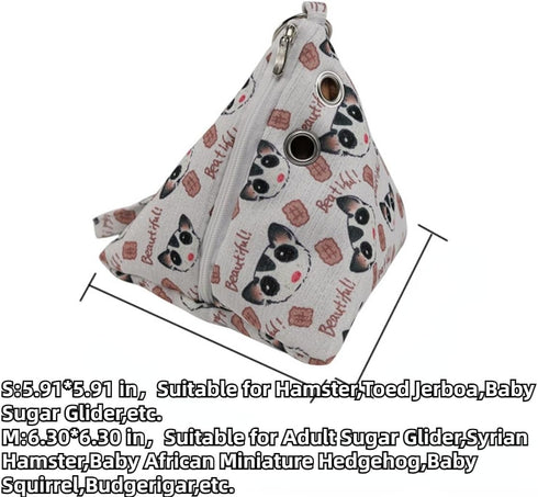 Copfeu Handmade Sugar Glider Bonding Pouch Hamster Carrier Bag Small Animal Portable Travel Bag Breathable Vent