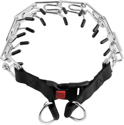 CBBPET Adjustable Dog Prong Collar with Quick Release Buckle for Small Medium Large Dogs