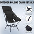 Backpacking MOON LENCE Folding Portable High Back Camping Chairs for Adults, Adjustable Oversize Lightweight for Beach
