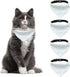 Dog Bandana Collar, 4 PCS White Triangle Adjustable Buckle Sublimation Blank DIY for Dogs and Cats, S