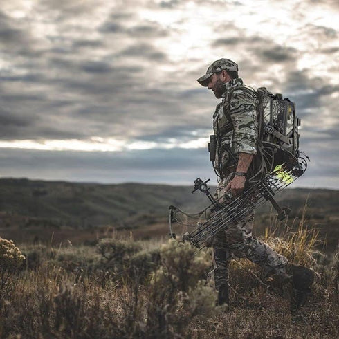 Waterproof Camo Hunting Backpack with Rain Cover and Bow/Rifle Holder for Camping, Hiking
