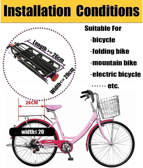 2-8 Wing Enterprises Bike Child Seat Carrier Back Mount, Rear Mount Bicycle Baby Seat with Armrests, Pedals, Padded