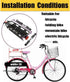 2-8 Wing Enterprises Bike Child Seat Carrier Back Mount, Rear Mount Bicycle Baby Seat with Armrests, Pedals, Padded