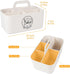 5 Minimalist White Dog Cat Grooming Supplies Organizer, Portable Caddy with Compartments