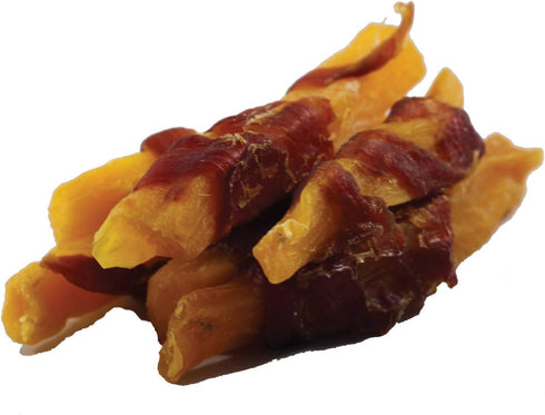 2 Amazon Brand - Solimo Sweet Potato & Duck Jerky Dog Treats, pounds