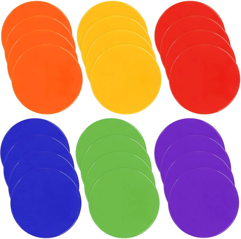 ZIECE Poly Spots Spot Markers for Gym Floor 9inch 10inch 12/18/24/36 Pcs Flat