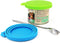 Comtim Pet Food Can Lids - Silicone Can Covers for Dog Cat Food, Universal Size Fit, 2 Pack with Spoon
