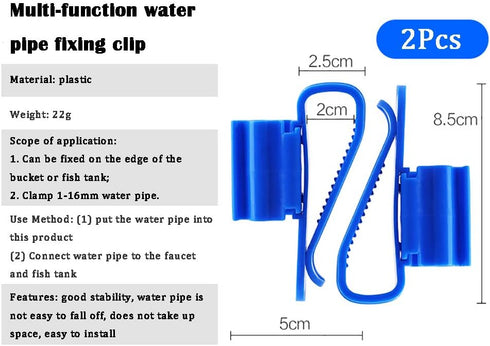 NGe 3Pcs Adjustable Fish Tank Water Hose Holder, Water Tube Clamp Fixed Clip Aquarium Pipe Holder