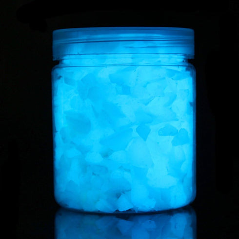 Glow in The Dark Gravel Stones, Aquarium Gravel, Decorative Rocks for Fish Tank, 280g/10oz (5-8mm, Sky Blue)
