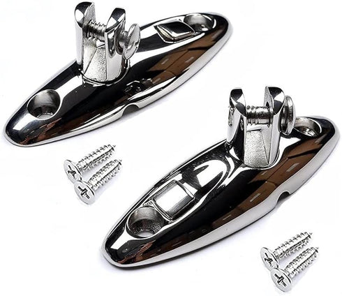 Mxeol Boat Bimini Top Hardware Deck Hinge, Swivel Side Mount Stainless Quick Release Hinges with Fasteners