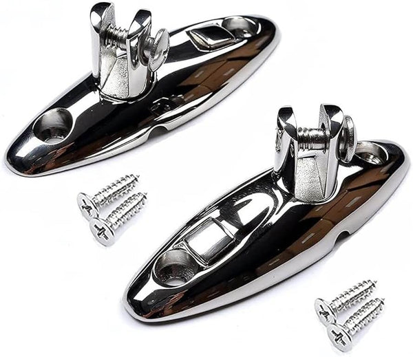 Mxeol Boat Bimini Top Hardware Deck Hinge, Swivel Side Mount Stainless Quick Release Hinges with Fasteners