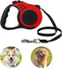 Retractable Dog Leash, Heavy Duty Leash for Small Dog or Cat up to 26 lbs, 360° Tangle-Free Strong Nylon Tape (16FT Red)