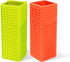 2 PCS Reusable Silicone Pet Hair Remover, Rubber Block Roller Cleaner for Carpet, Couch, Furniture, Car Seats (Orange,