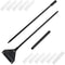 EQUIJUANCE Algae Scraper for Glass Aquariums - Adjustable Long Handle & Interchangeable Blades