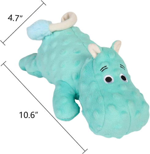 Cute Stuffed Hippo Dog Toys - Squeaky Plush Toys for Large Breed, Chew Toys for Small, Medium, Large Dogs