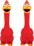 Hungdao 2 Pcs Horse Toys - 11 Inches Latex Rubber Chicken Dog Toy to Reduce Separation Anxiety, Screaming Chicken Toy