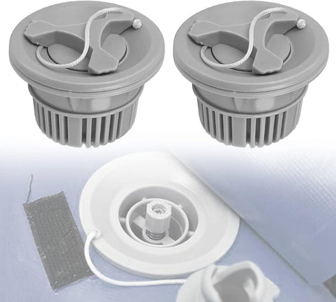 Inflatable Pontoon Boat Raft Air Valve, 6-Groove Gas Valve Plug Replacement for Canoe, Kayak, 2 pcs