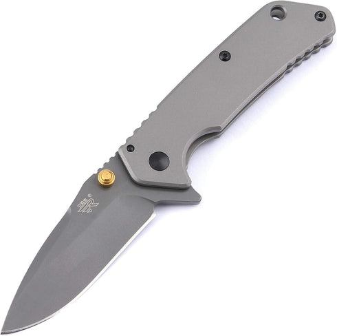 Sanrenmu 7056LUC Line Lock Folding Knife with 8Cr14Mov Blade and 3Cr14N Handle