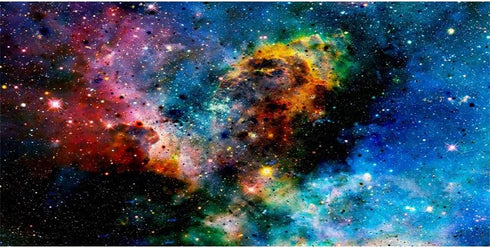 AWERT 48x20 inches Galaxy Aquarium Background, Colorful Cosmic Universe Fish Tank Background