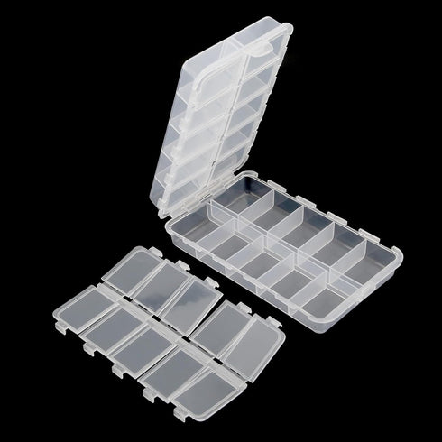 OriGlam Premium Tackle Boxes, 20 Compartments Plastic Storage Organizer, Adjustable Fishing Box