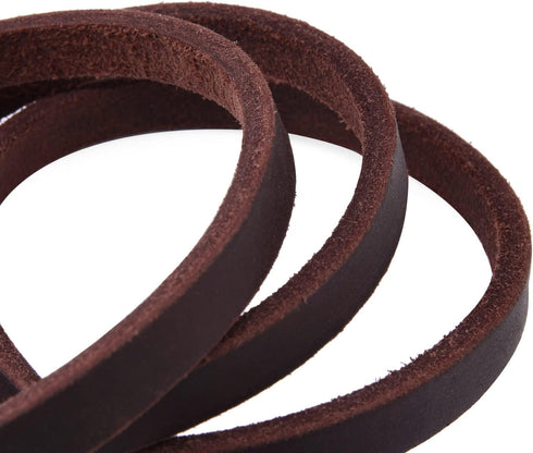Genuine Leather Dog Leash, 4ft 5ft 6ft for Small Dogs, Brown Dog Training Walking Running