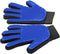 Pet Grooming Gloves - Deshedding & Hair Remover Mitts for Bathing Dogs, Cats, Rabbits, Horses (Blue) - 1 Pair Left &