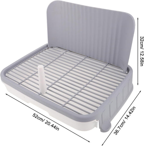 BETOOKY Pee Pad Holder - Dog Litter Box with Post Puppy Pads Holder Plastic Potty Tray for Travel Small Medium Large