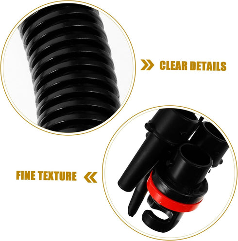 Durable Plastic Kayak Inflator Hose Attachment - Black