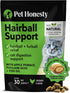Pet Honesty Hairball Support Chews for Cats, Chicken Flavor, 30-Day Supply, Supports Skin, Coat, Digestion & Vitamins