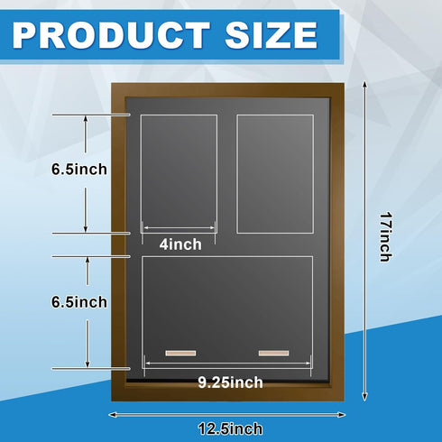 RattanView 3 1 17 12.5 Inch Medal Display Frame Shadow Box in Marathon Medal and Photo Display Frame Case x Wood Award