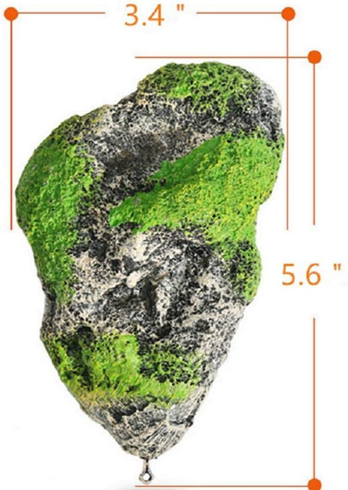 Hewnda Aquarium Decor with Suspended Rock - Floating Moss Rock Resin Stone for Fish Tank