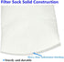 7 Inch Ring by 18 Inch Long Felt Filter Sock, 5 Micron Liquid Fabric Sump Filter Bag