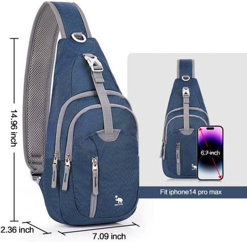 Kimlee Sling Bag Crossbody for Men & Women - Lightweight Travel Hiking Chest Daypack, Over Shoulder Backpack
