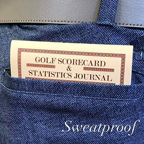 Golf Scorecard and Statistics Notebook with Weatherproof Paper - Fits Golf Covers (2 Pack)