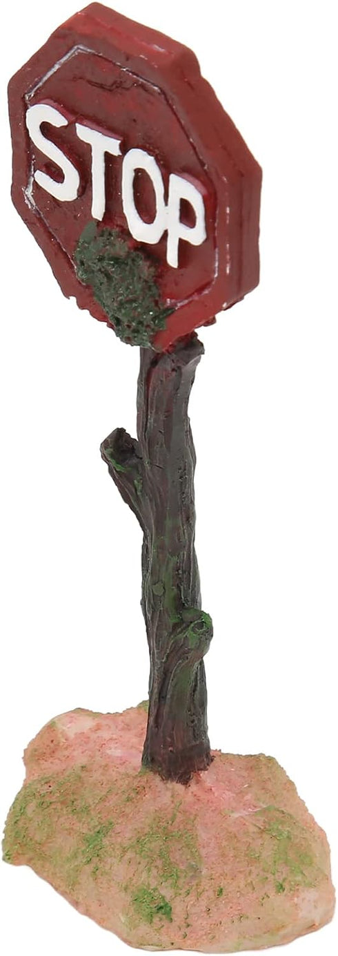 HEEPDD Fish Warning Sign, Resin Landscape Decoration for Small Medium Betta Fish, 6.1x2.3x1.6in