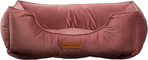 Modern Threads Luxury Dog Bed - Comfortable Tufted Velvet Cushion for Small to Large Dogs, Machine Washable, Durable &