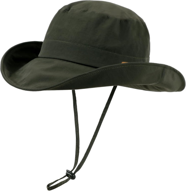 Waterproof Bucket Hats for Women and Men, Foldable Brim UPF 50+ Floppy Cowboy Rain Hat for Hiking